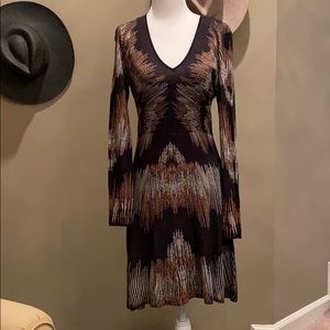 BCBGMaxazria log sleeve jacquard knit dress - S